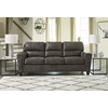 image:imageSignature Design by Ashley Queen Sleeper Sofa Bed Pull Out Couch NaviCharcoal