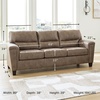image:imageSignature Design by Ashley Queen Sleeper Sofa Bed Pull Out Couch NaviDark Brown