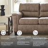 image:imageSignature Design by Ashley Queen Sleeper Sofa Bed Pull Out Couch NaviDark Brown