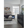 image:imageSignature Design by Ashley Rowanbeck Dresser Black Wood 7 Drawer Chest for Bedroom Hardwood Solids and Ash Veneer Contemporary Storage for Master Suites Black 64 W7 Drawer Dresser