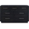 image:imageSignature Design by Ashley Rowanbeck Dresser Black Wood 7 Drawer Chest for Bedroom Hardwood Solids and Ash Veneer Contemporary Storage for Master Suites Black 64 W7 Drawer Dresser