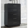image:imageSignature Design by Ashley Rowanbeck Dresser Black Wood 7 Drawer Chest for Bedroom Hardwood Solids and Ash Veneer Contemporary Storage for Master Suites Black 64 W5 Drawer Chest