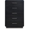 image:imageSignature Design by Ashley Rowanbeck Dresser Black Wood 7 Drawer Chest for Bedroom Hardwood Solids and Ash Veneer Contemporary Storage for Master Suites Black 64 W5 Drawer Chest