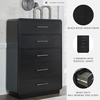 image:imageSignature Design by Ashley Rowanbeck Dresser Black Wood 7 Drawer Chest for Bedroom Hardwood Solids and Ash Veneer Contemporary Storage for Master Suites Black 64 W5 Drawer Chest
