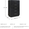 image:imageSignature Design by Ashley Rowanbeck Dresser Black Wood 7 Drawer Chest for Bedroom Hardwood Solids and Ash Veneer Contemporary Storage for Master Suites Black 64 W5 Drawer Chest