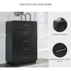image:imageSignature Design by Ashley Rowanbeck Dresser Black Wood 7 Drawer Chest for Bedroom Hardwood Solids and Ash Veneer Contemporary Storage for Master Suites Black 64 W5 Drawer Chest