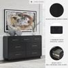 image:imageSignature Design by Ashley Rowanbeck Dresser Black Wood 7 Drawer Chest for Bedroom Hardwood Solids and Ash Veneer Contemporary Storage for Master Suites Black 64 W7 Drawer Dresser