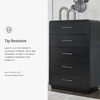 image:imageSignature Design by Ashley Rowanbeck Dresser Black Wood 7 Drawer Chest for Bedroom Hardwood Solids and Ash Veneer Contemporary Storage for Master Suites Black 64 W5 Drawer Chest