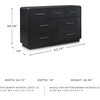 image:imageSignature Design by Ashley Rowanbeck Dresser Black Wood 7 Drawer Chest for Bedroom Hardwood Solids and Ash Veneer Contemporary Storage for Master Suites Black 64 W7 Drawer Dresser
