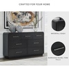 image:imageSignature Design by Ashley Rowanbeck Dresser Black Wood 7 Drawer Chest for Bedroom Hardwood Solids and Ash Veneer Contemporary Storage for Master Suites Black 64 W7 Drawer Dresser