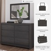 image:imageSignature Design by Ashley Rustic 6 Drawer Dresser with Mirror WhitewashCharcoal