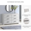 image:imageSignature Design by Ashley Rustic 6 Drawer Dresser with Mirror WhitewashWhite