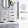 image:imageSignature Design by Ashley Rustic 6 Drawer Dresser with Mirror WhitewashWhite