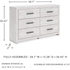 image:imageSignature Design by Ashley Rustic 6 Drawer Dresser with Mirror WhitewashWhite