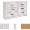 image:imageSignature Design by Ashley Rustic 6 Drawer Dresser with Mirror WhitewashWhite