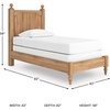 image:imageSignature Design by Ashley Rustic Twin Size Panel Bed Frame Warm BrownTwin Panel Bed