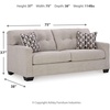 image:imageSignature Design by Ashley Sectional Sleeper Sofa CouchBeige