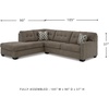 image:imageSignature Design by Ashley Sectional Sleeper Sofa CouchBrown
