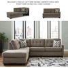 image:imageSignature Design by Ashley Sectional Sleeper Sofa CouchBrown