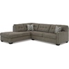 image:imageSignature Design by Ashley Sectional Sleeper Sofa CouchBrown
