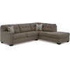 image:imageSignature Design by Ashley Sectional Sleeper Sofa CouchBrown