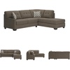 image:imageSignature Design by Ashley Sectional Sleeper Sofa CouchBrown