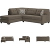 image:imageSignature Design by Ashley Sectional Sleeper Sofa CouchBrown