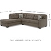 image:imageSignature Design by Ashley Sectional Sleeper Sofa CouchBrown