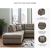 image:imageSignature Design by Ashley Sectional Sleeper Sofa CouchBrown