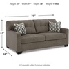 image:imageSignature Design by Ashley Sectional Sleeper Sofa CouchBrown
