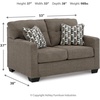 image:imageSignature Design by Ashley Sectional Sleeper Sofa CouchBrown