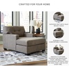 image:imageSignature Design by Ashley Sectional Sleeper Sofa CouchDark Brown