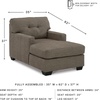 image:imageSignature Design by Ashley Sectional Sleeper Sofa CouchDark Brown