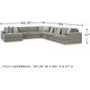 image:imageSignature Design by Ashley Sectional Sleeper Sofa CouchGrey