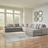 image:imageSignature Design by Ashley Sectional Sleeper Sofa CouchGrey