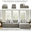 image:imageSignature Design by Ashley Sectional Sleeper Sofa CouchGrey