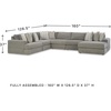 image:imageSignature Design by Ashley Sectional Sleeper Sofa CouchGrey