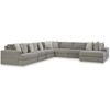 image:imageSignature Design by Ashley Sectional Sleeper Sofa CouchGrey