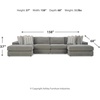 image:imageSignature Design by Ashley Sectional Sleeper Sofa CouchGrey