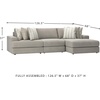 image:imageSignature Design by Ashley Sectional Sleeper Sofa CouchGrey