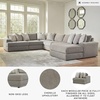 image:imageSignature Design by Ashley Sectional Sleeper Sofa CouchGrey