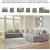 image:imageSignature Design by Ashley Sectional Sleeper Sofa CouchGrey