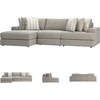 image:imageSignature Design by Ashley Sectional Sleeper Sofa CouchGrey