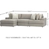 image:imageSignature Design by Ashley Sectional Sleeper Sofa CouchGrey