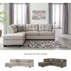 image:imageSignature Design by Ashley Sectional Sleeper Sofa CouchLight Gray
