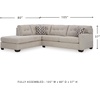 image:imageSignature Design by Ashley Sectional Sleeper Sofa CouchLight Gray
