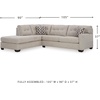 image:imageSignature Design by Ashley Sectional Sleeper Sofa CouchLight Gray