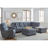 image:imageSignature Design by Ashley Sleeper Sectional Sofa with Chaise BlueBlue
