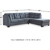 image:imageSignature Design by Ashley Sleeper Sectional Sofa with Chaise BlueBlue
