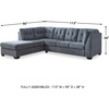 image:imageSignature Design by Ashley Sleeper Sectional Sofa with Chaise BlueBlue